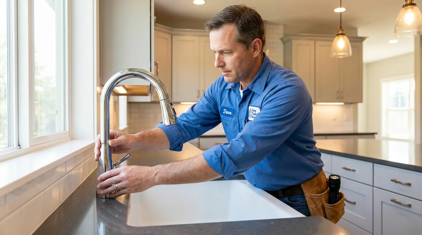 Kitchen faucet installation by Johns Plumbing LLC in Des Allemands