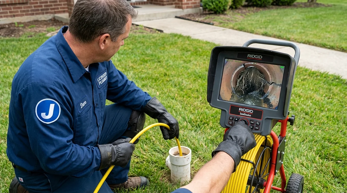 Sewer camera inspection being performed by Johns Plumbing LLC in Des Allemands